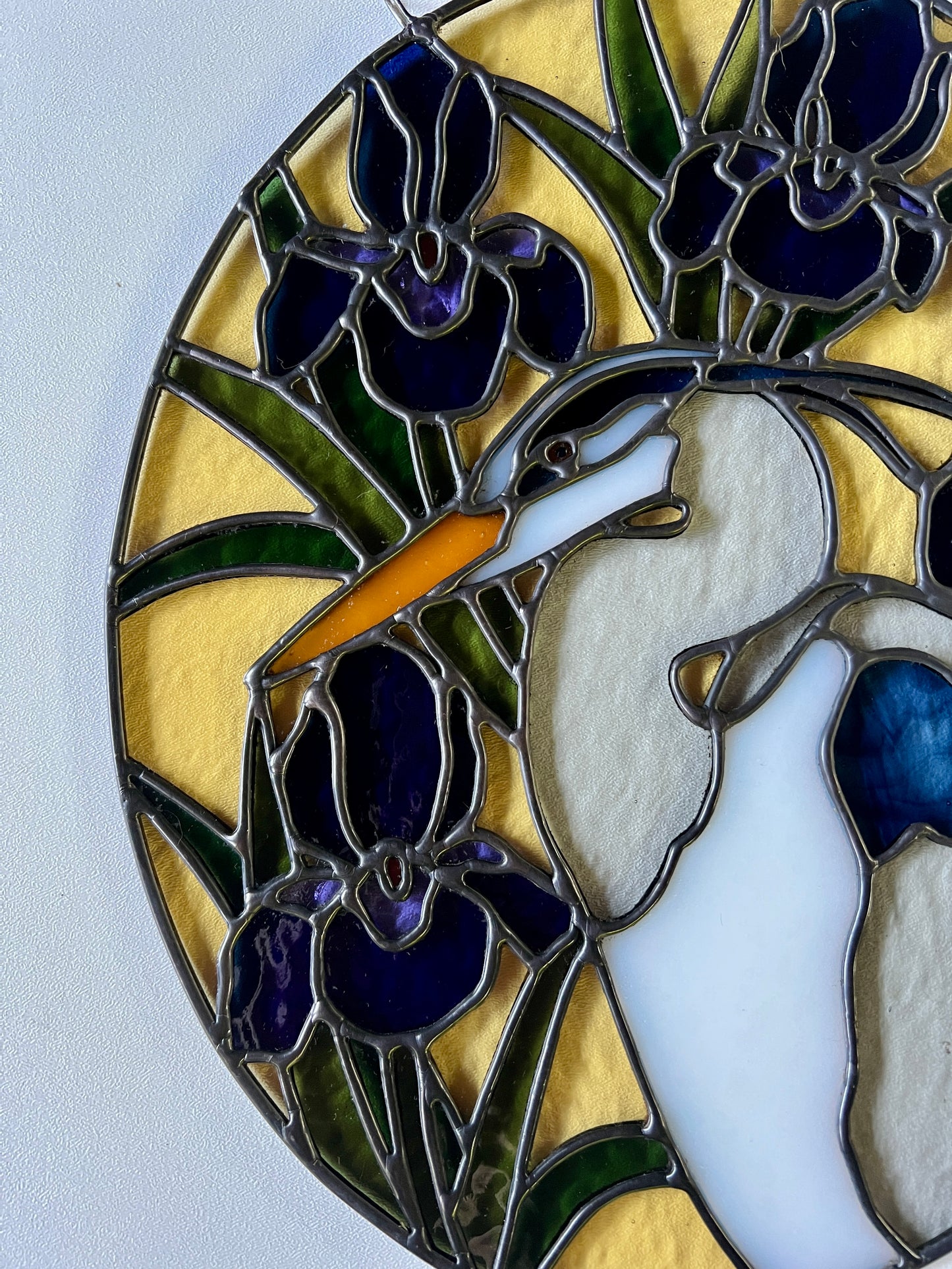 Wildflower Friend / Iris Great Blue Heron / RESERVED