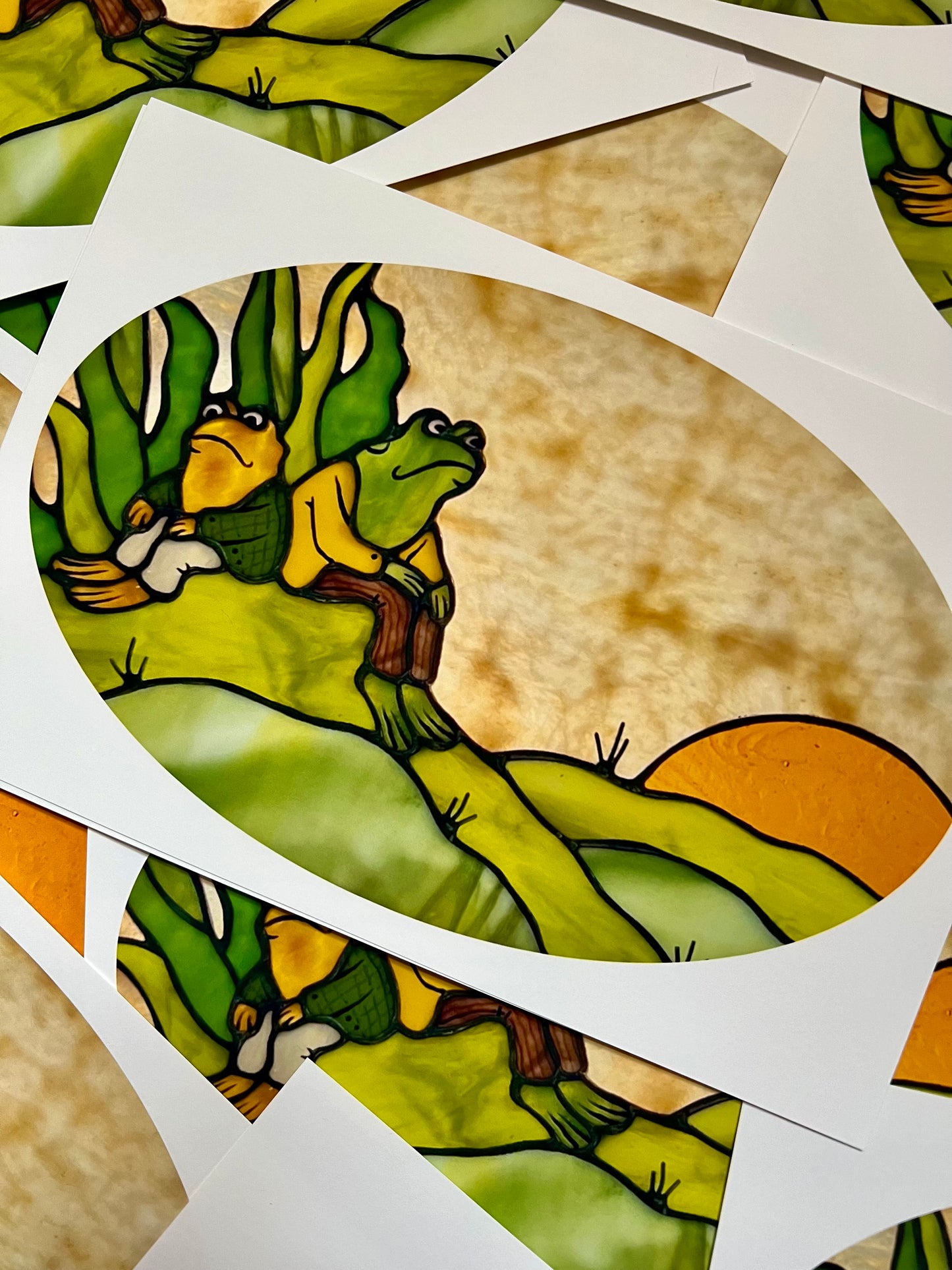 SECONDS / frog and toad sit and do nothing / ART PRINT
