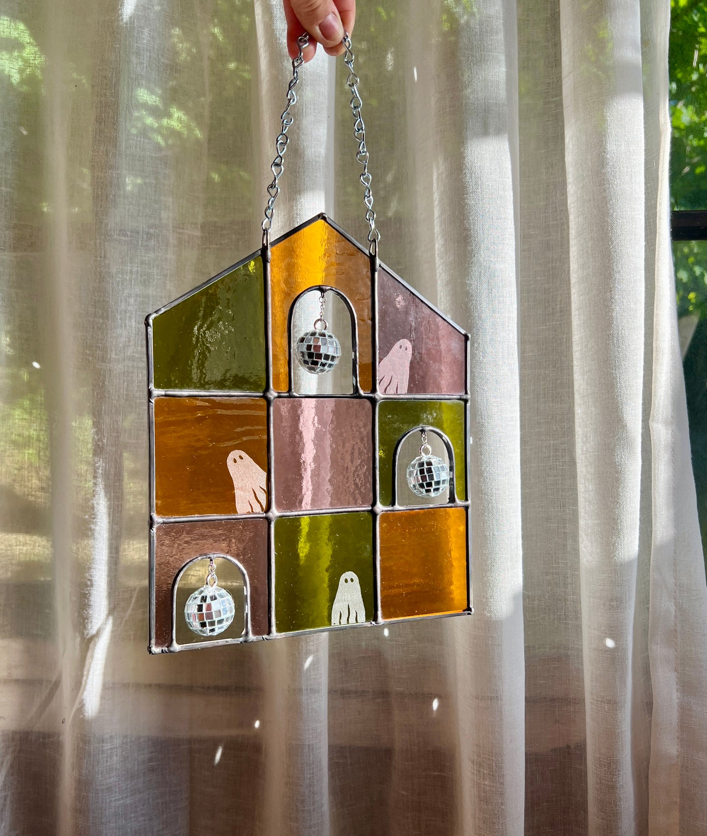 Haunted House Party / purple + olive + mustard / prototype