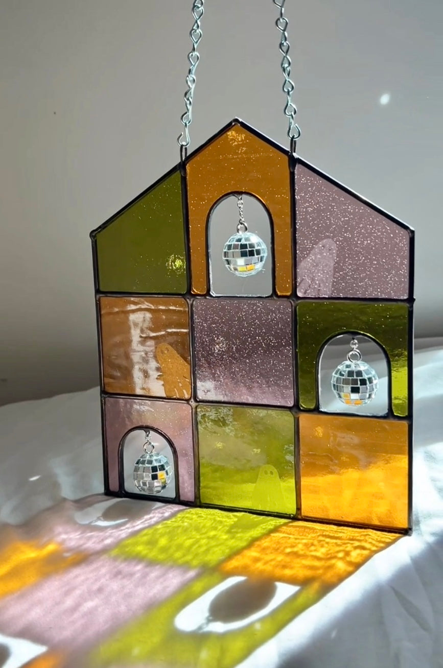 Haunted House Party / purple + olive + mustard / prototype