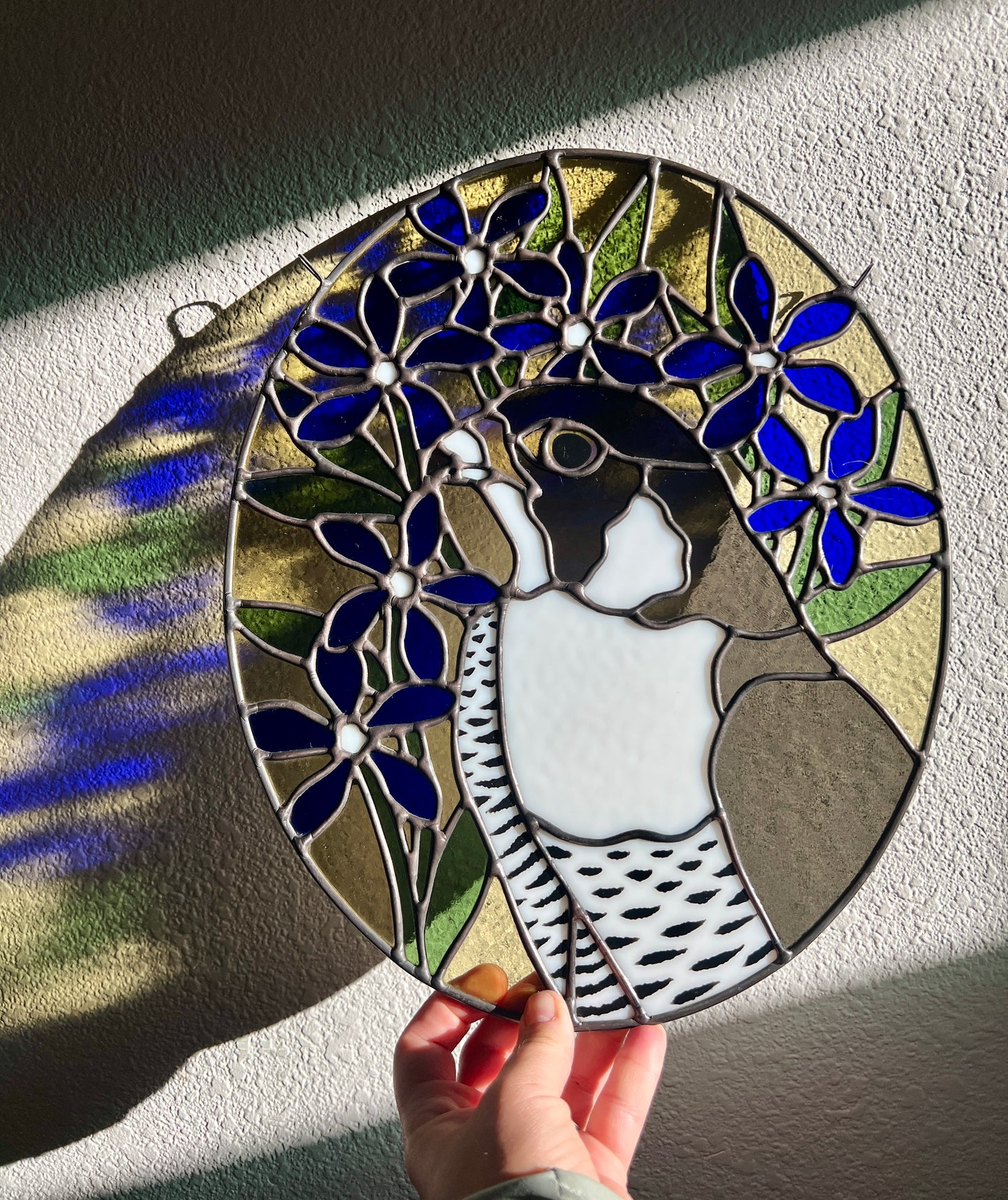Wildflower Friend / Peregrine Falcon + Gentiana Tergestina / RESERVED