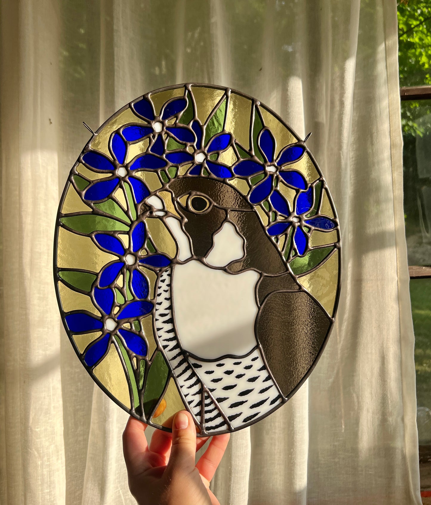 Wildflower Friend / Peregrine Falcon + Gentiana Tergestina / RESERVED