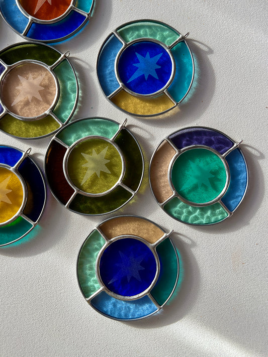 RESERVED / north star suncatcher / set of nine