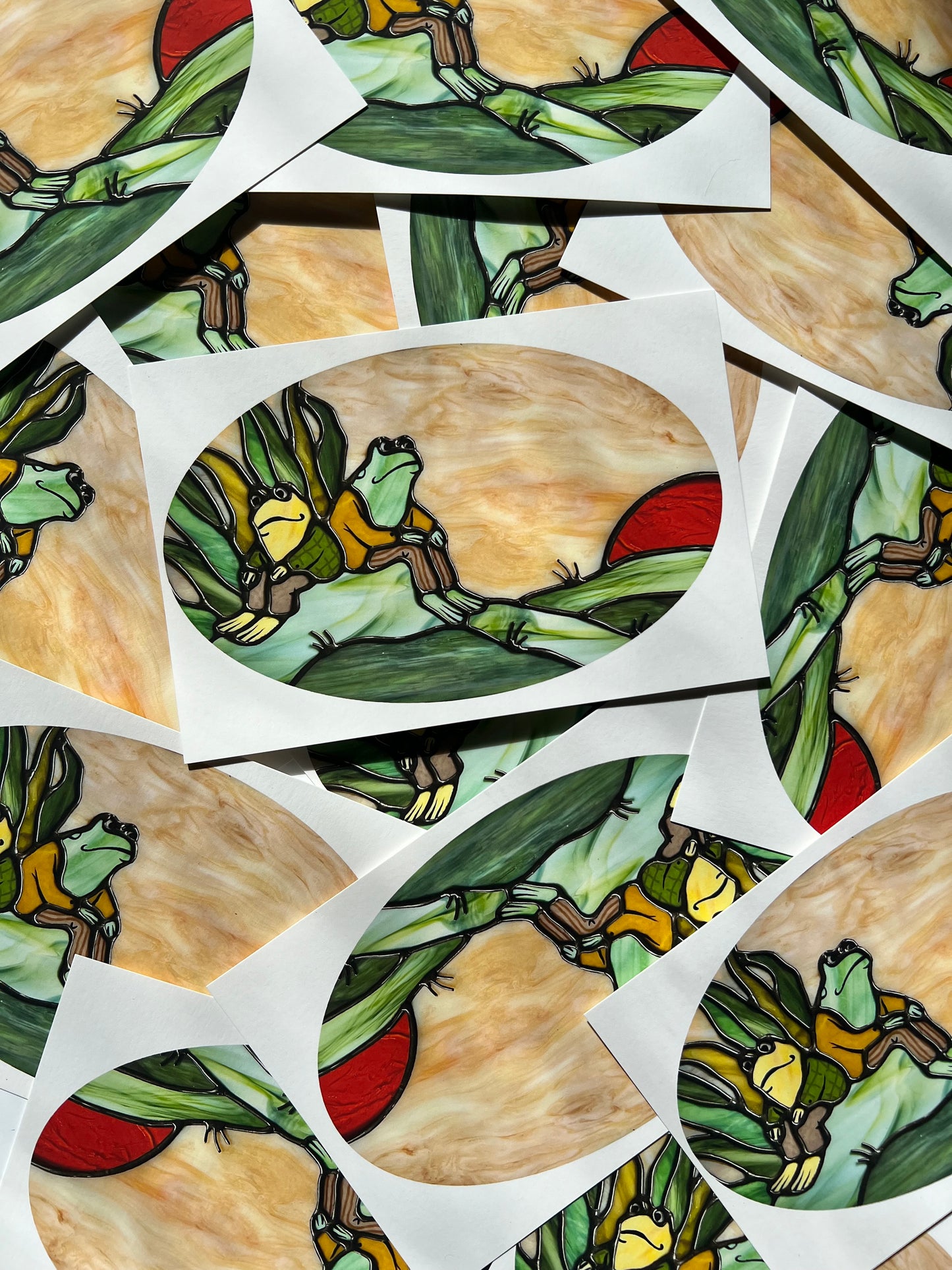 frog and toad sit and do nothing / ART PRINT