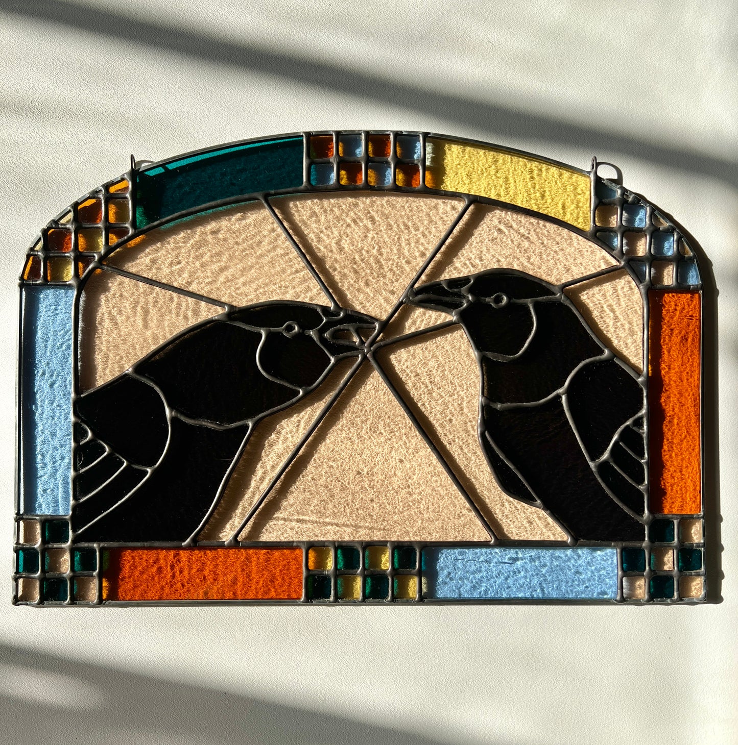 Pair of Patchwork Crows / RESERVED