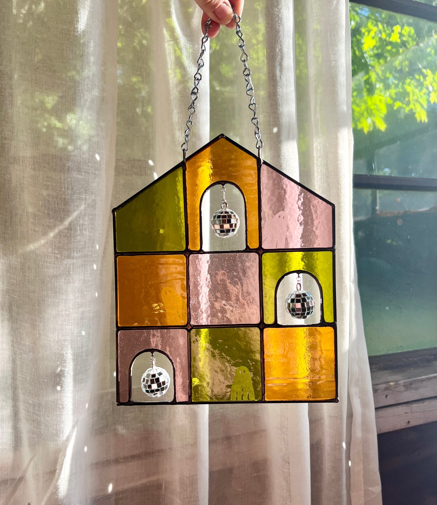 Haunted House Party / purple + olive + mustard / prototype