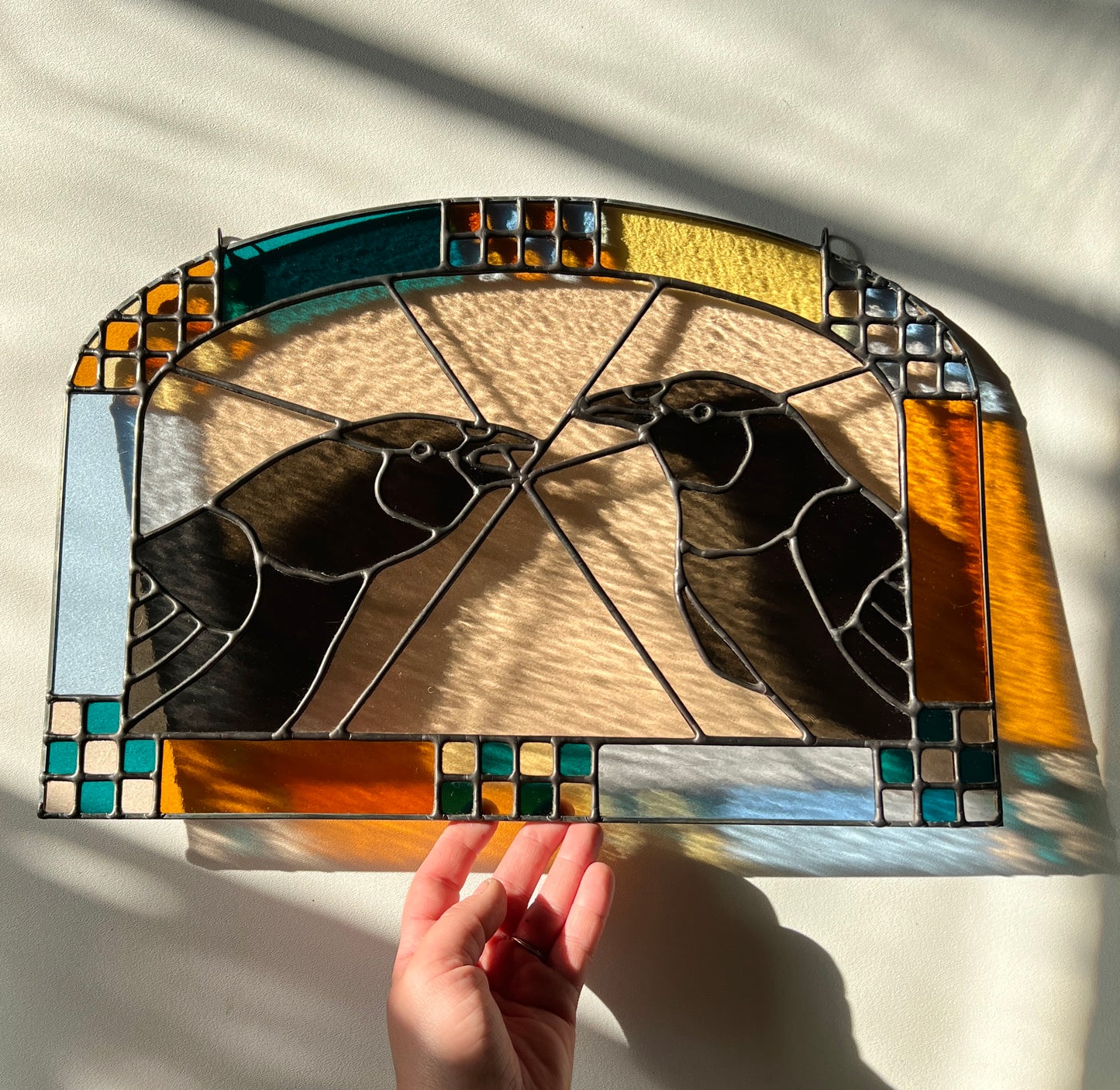 Pair of Patchwork Crows / RESERVED