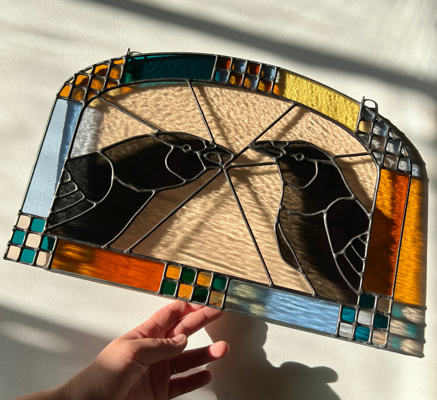 Pair of Patchwork Crows / RESERVED