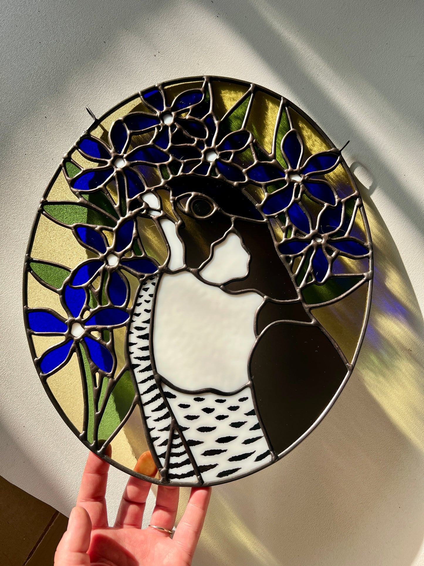 Wildflower Friend / Peregrine Falcon + Gentiana Tergestina / RESERVED