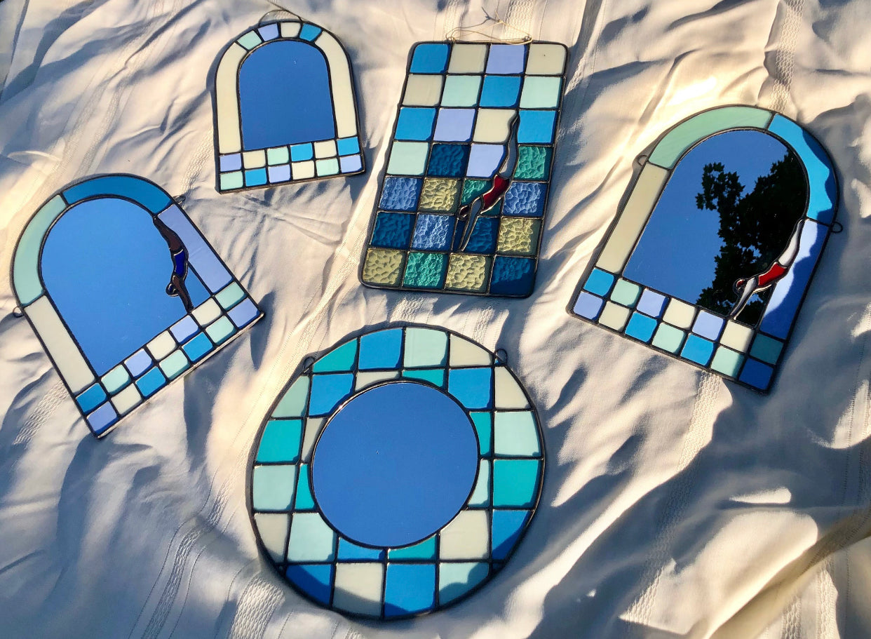 Pool Tile Diver Mirror