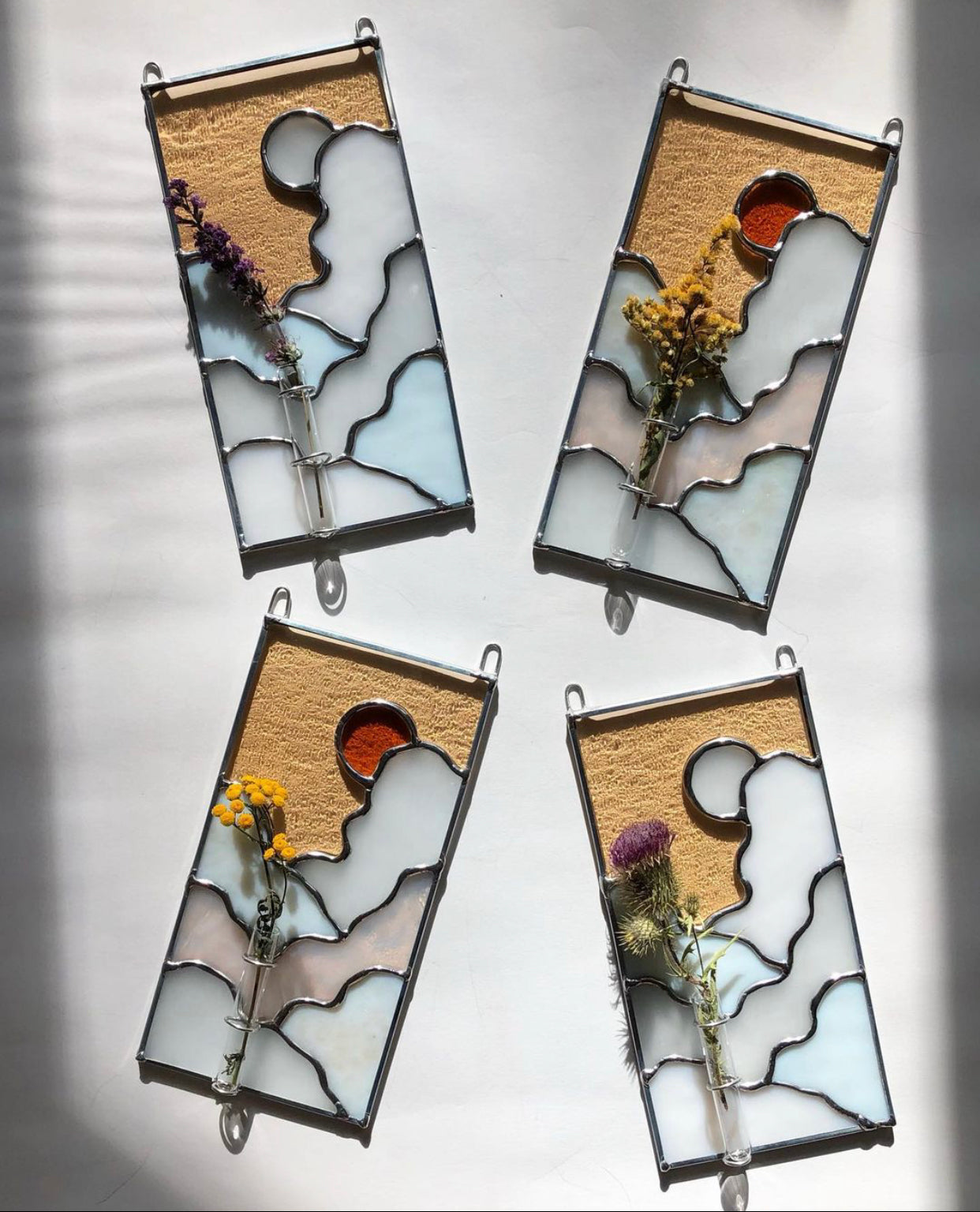 Summer Sun and Winter Moon Bud Vases