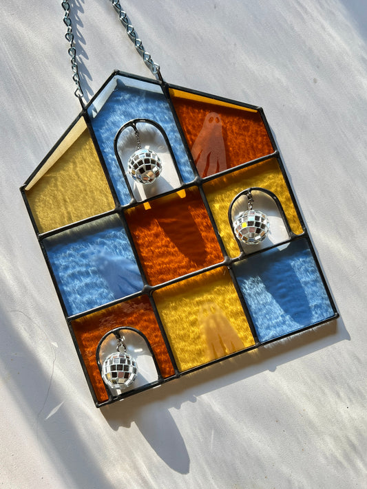 PREORDER / Haunted House Party / blue + mustard + yellow