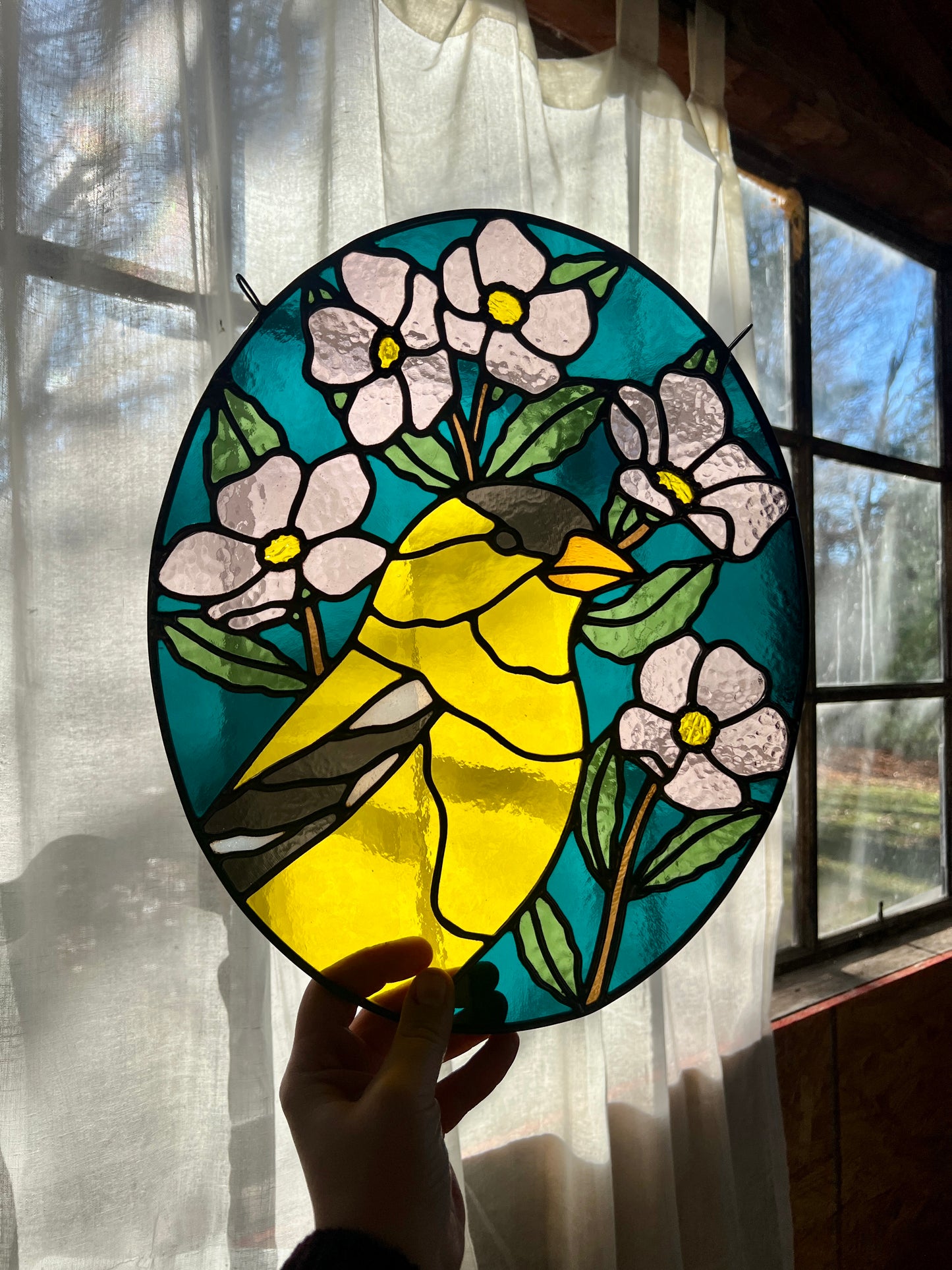 Wildflower Friend / American Goldfinch + Prairie Rose / RESERVED