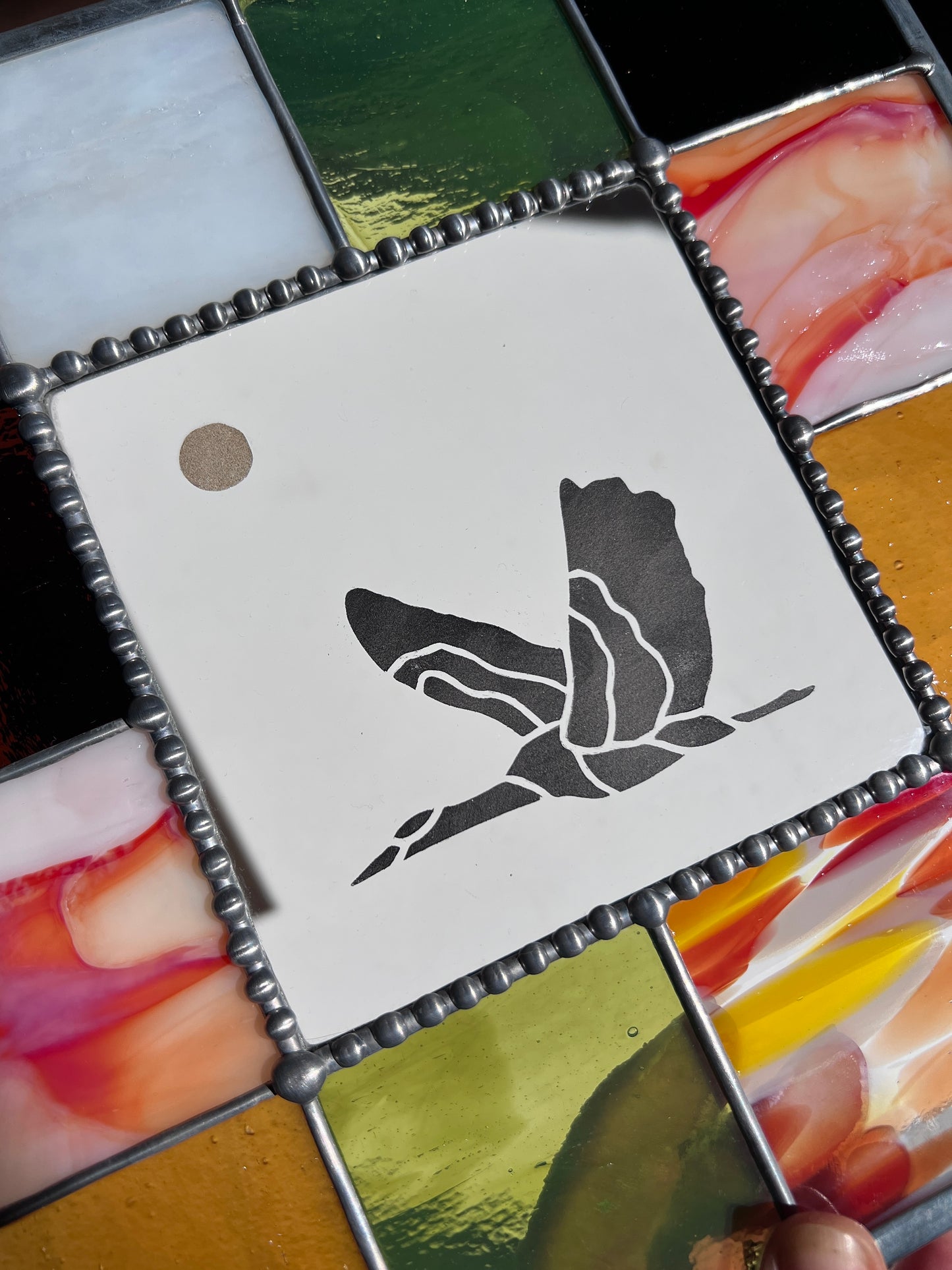 Etched Sandhill Crane Palette
