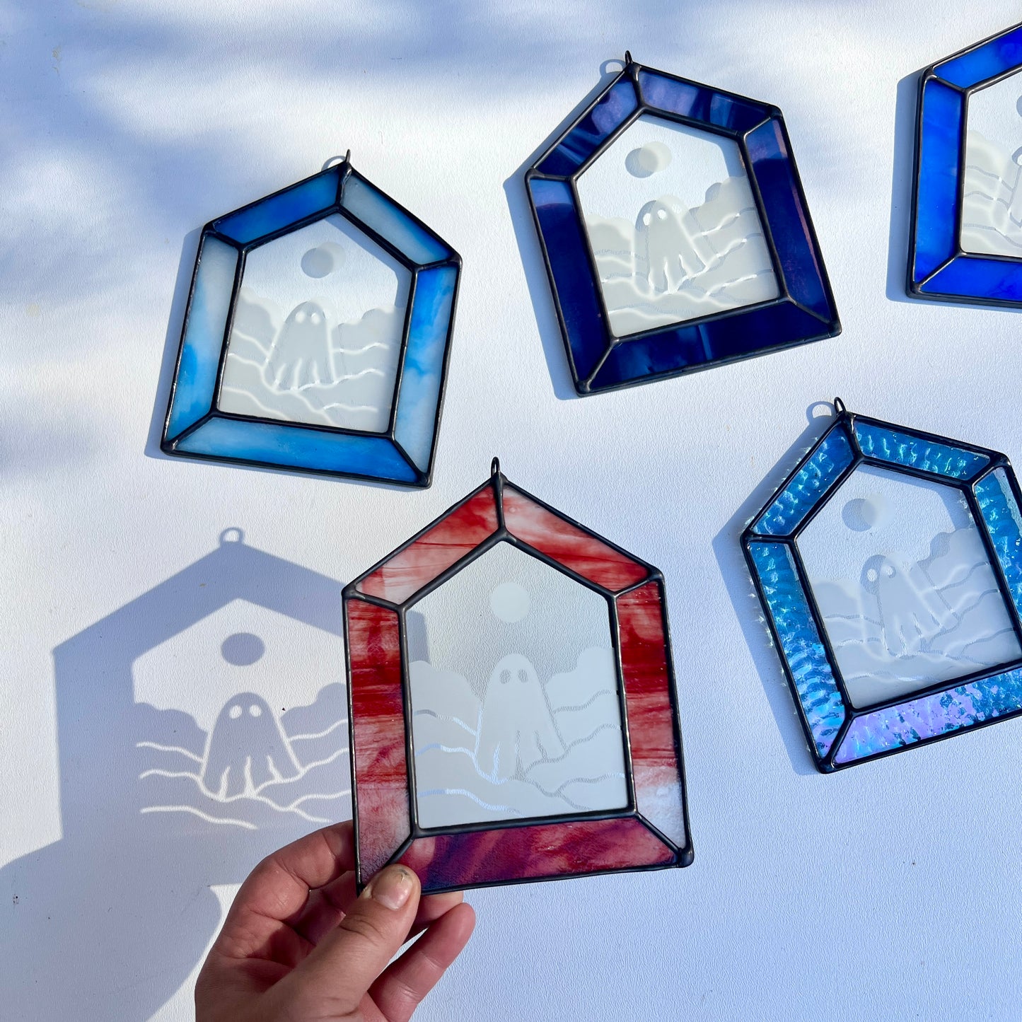 Cloudy Houses / multiple colors / READY TO SHIP