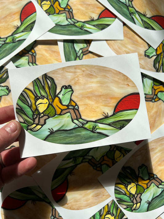 frog and toad sit and do nothing / ART PRINT