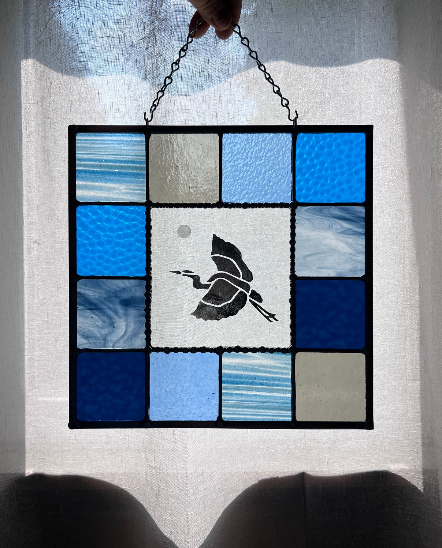 Etched Great Blue Heron Palette
