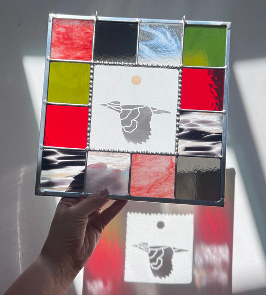 Etched Pileated Woodpecker Palette