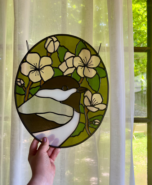 Wildflower Friend / Chickadee & Apple Blossoms