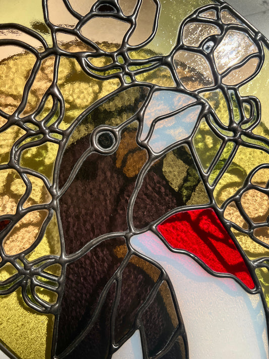 Wildflower Friend / Rose-breasted Grosbeak + Anemones