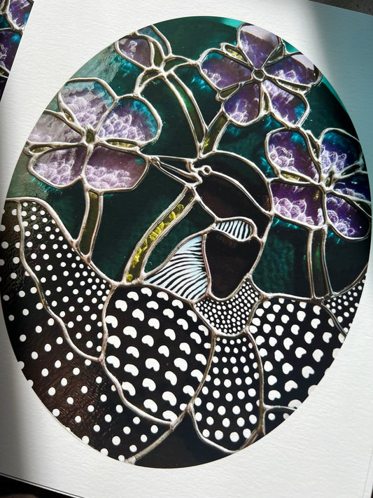 Loon and Wild Geraniums / ART PRINT / SECONDS