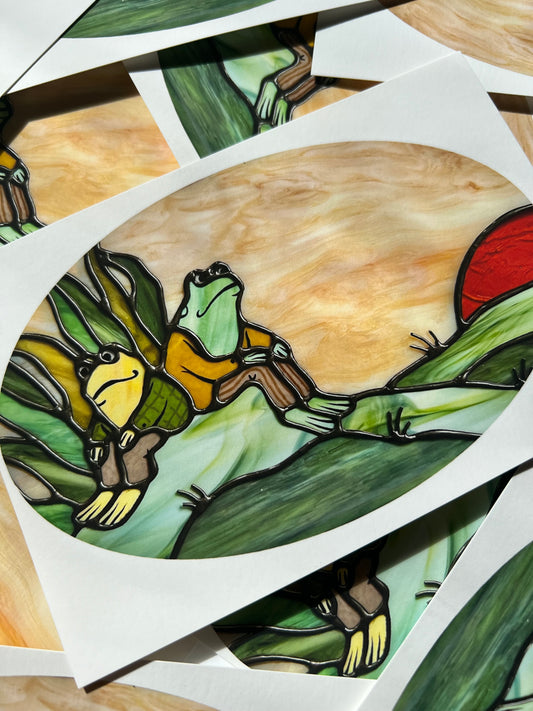 frog and toad sit and do nothing / ART PRINT