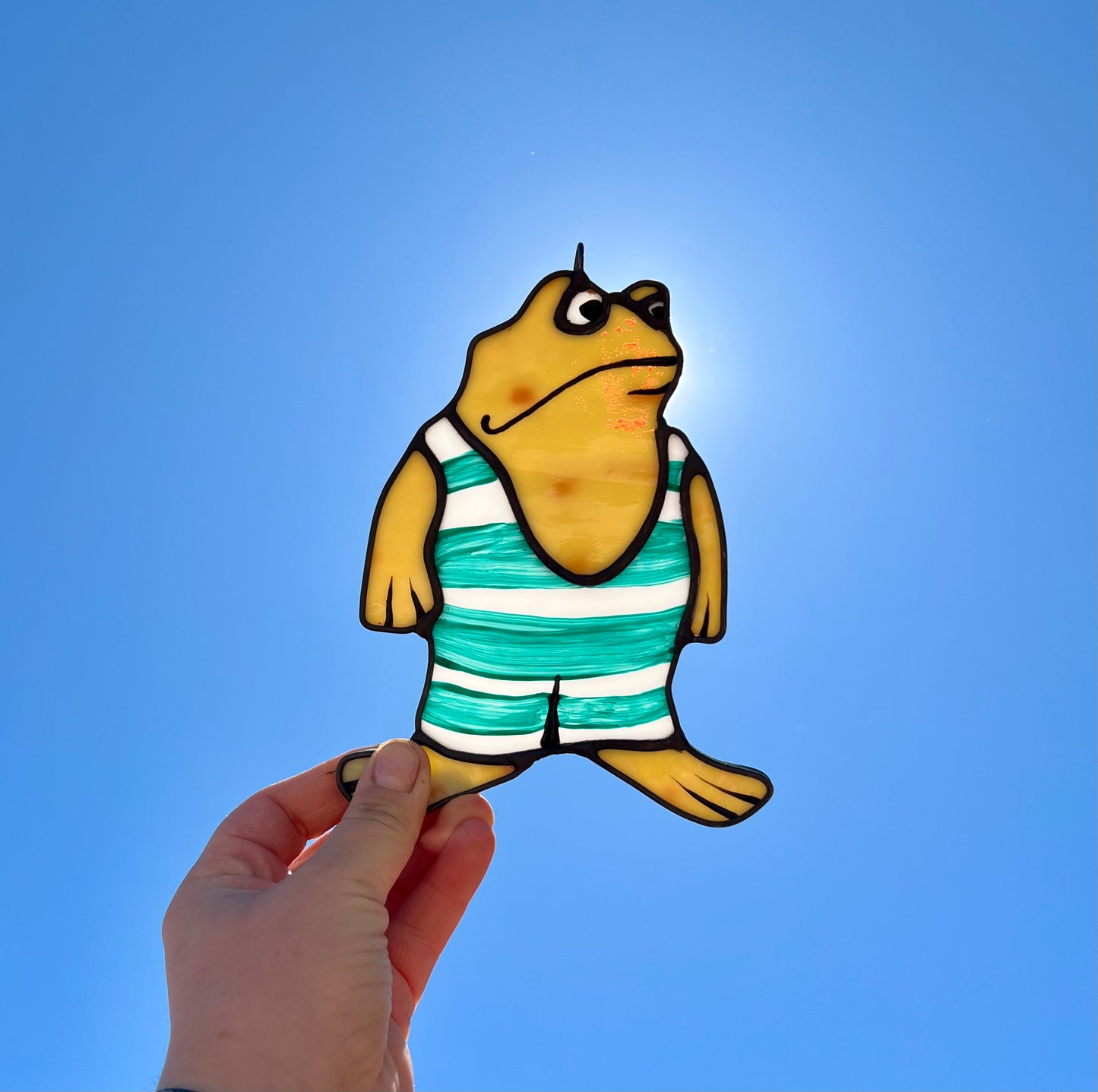 Toad looks funny in a bathing suit / painted