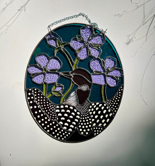 Wildflower Friend / Common Loon + Wild Geraniums