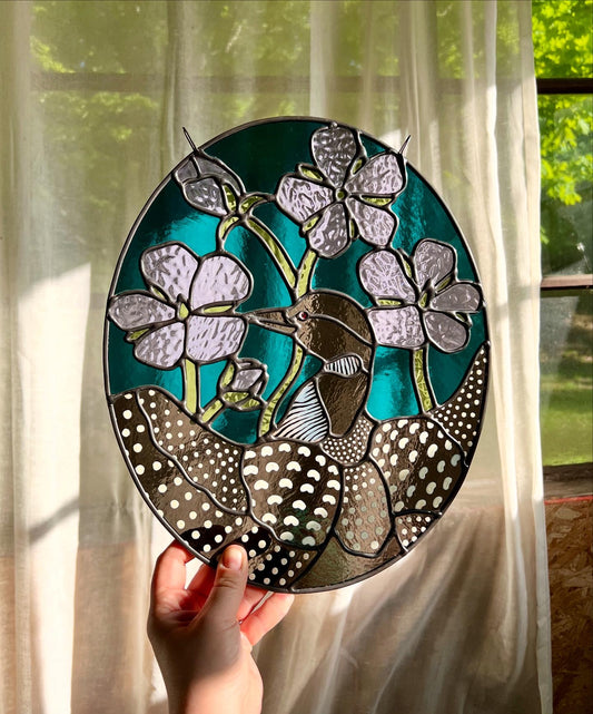 Wildflower Friend / Common Loon + Wild Geraniums