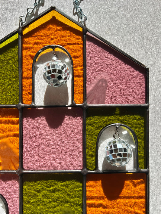 Haunted House Party / purple + olive + mustard / prototype