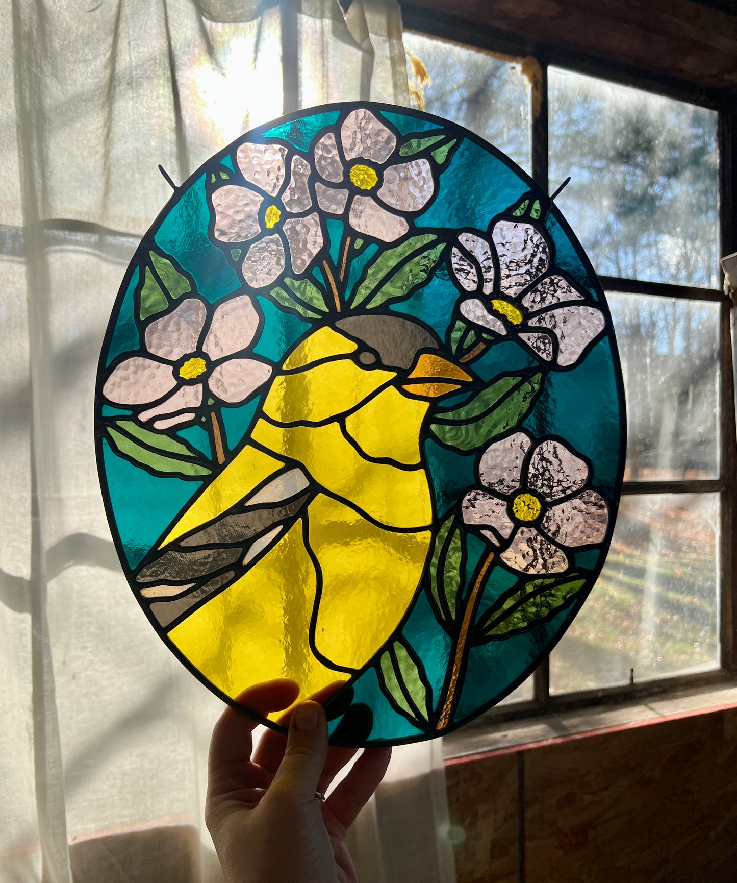 Wildflower Friend / American Goldfinch + Prairie Rose / RESERVED