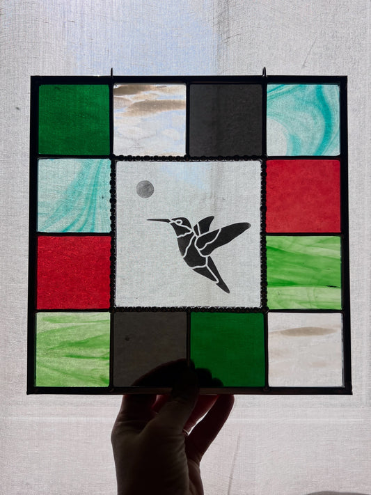 Etched Ruby Throated Hummingbird Palette