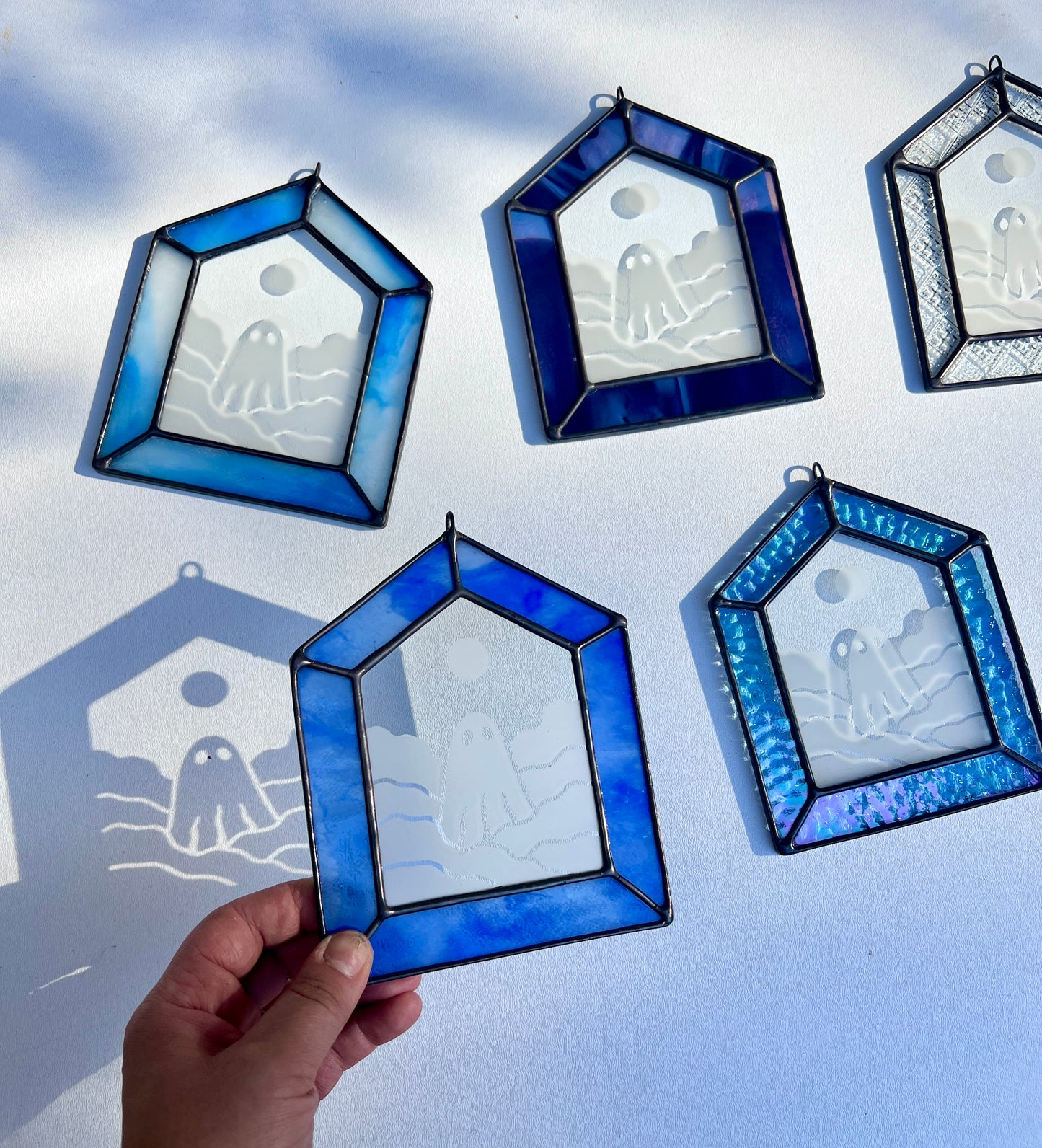 Cloudy Houses / multiple colors / READY TO SHIP