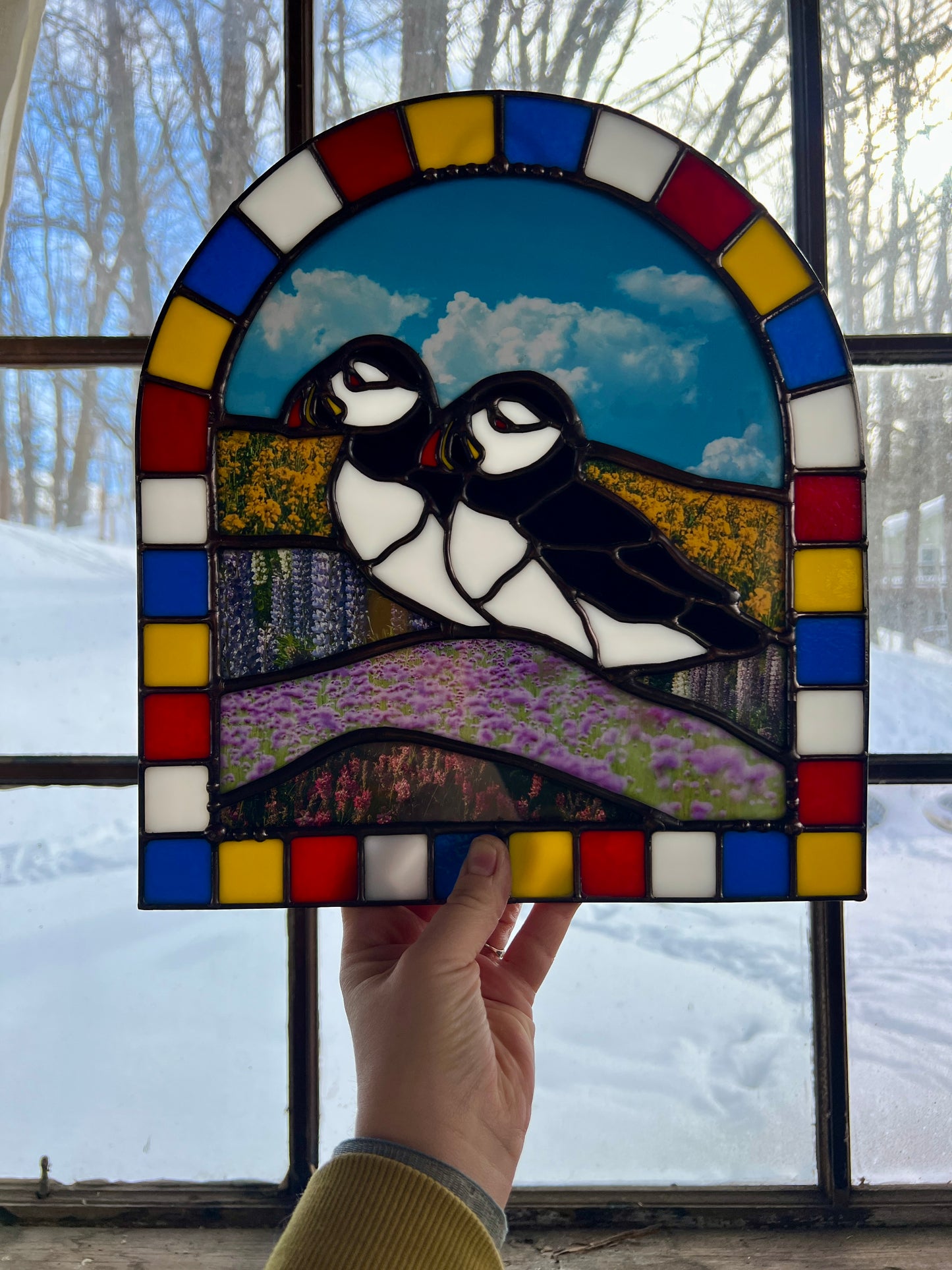 Lovebirds / Puffins Collage