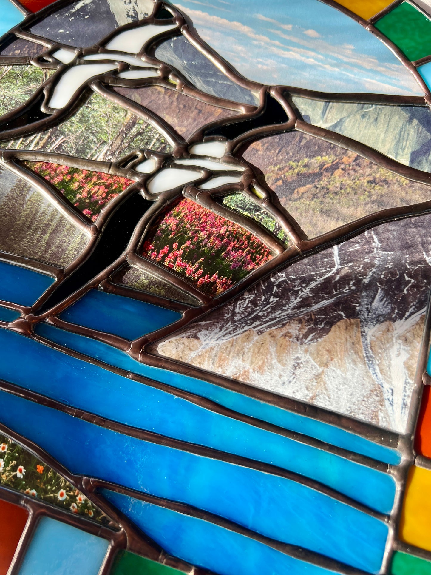 close up detail glass works creation