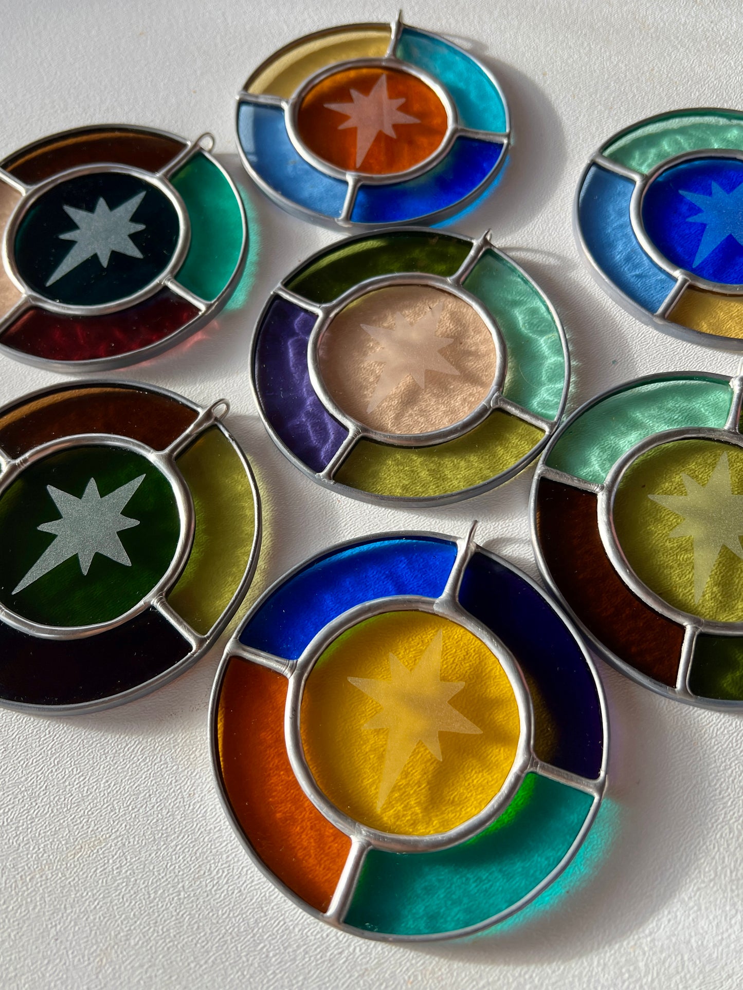 RESERVED / north star suncatcher / set of nine