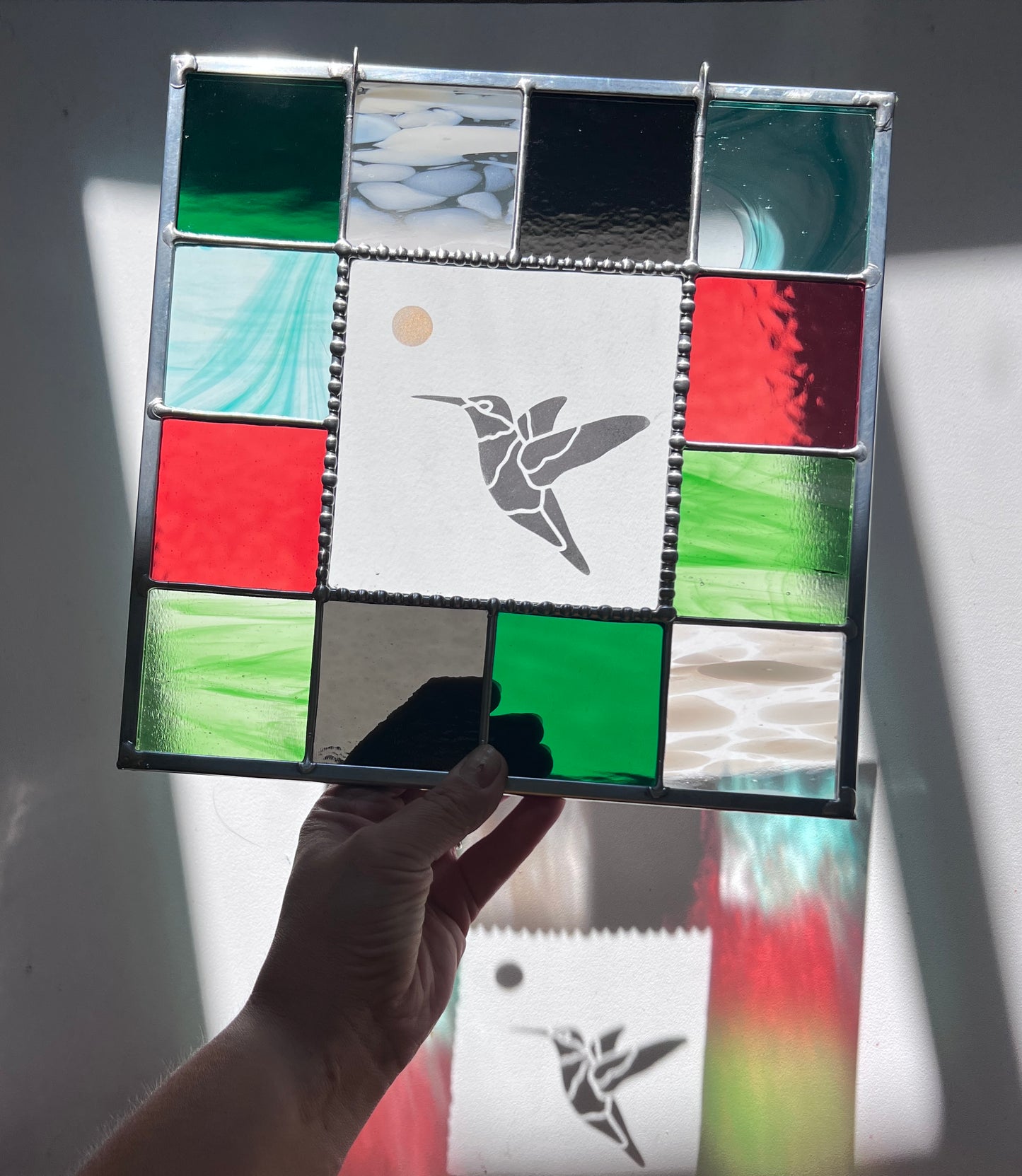 Etched Ruby Throated Hummingbird Palette