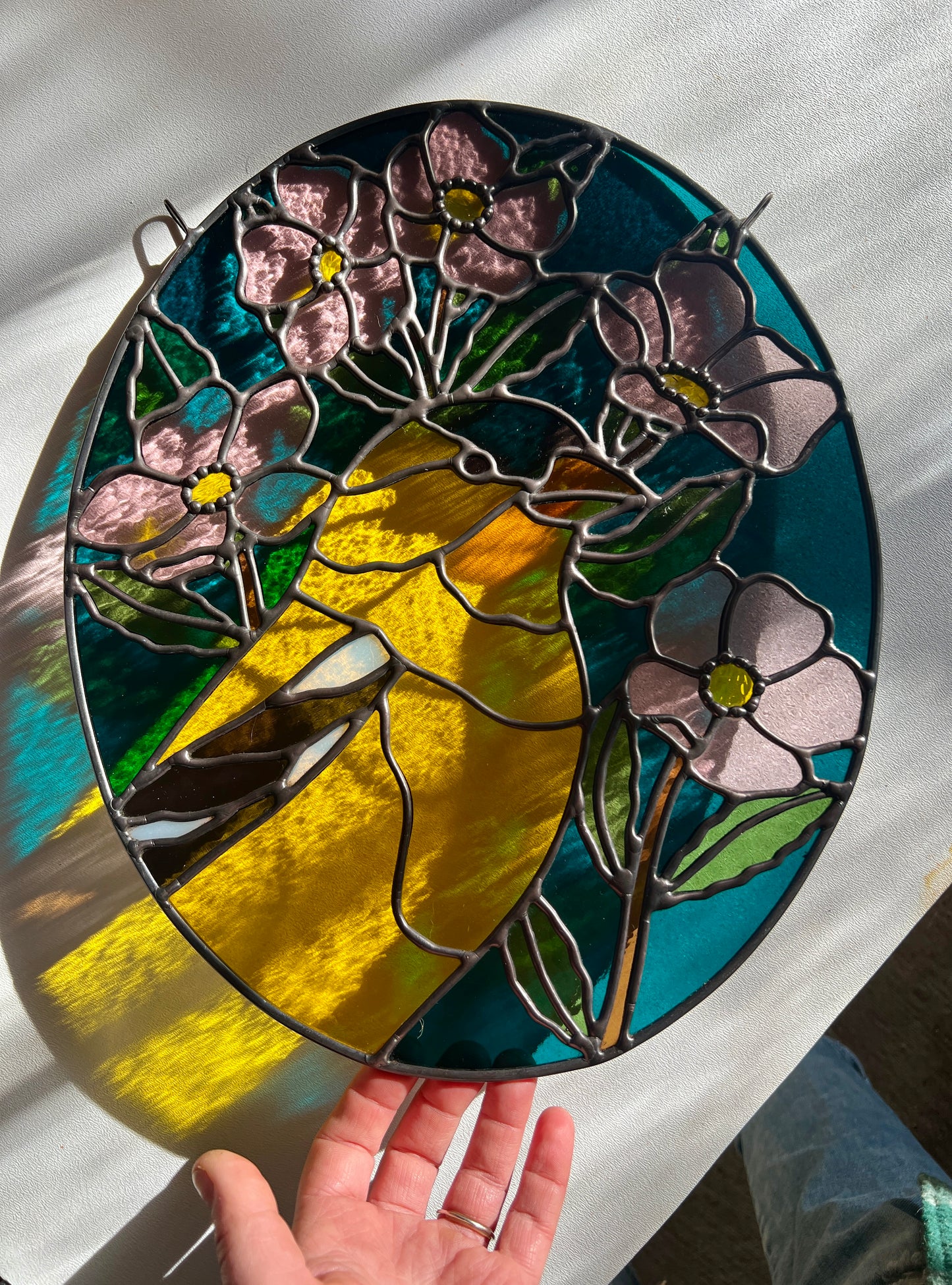 Wildflower Friend / American Goldfinch + Prairie Rose / RESERVED