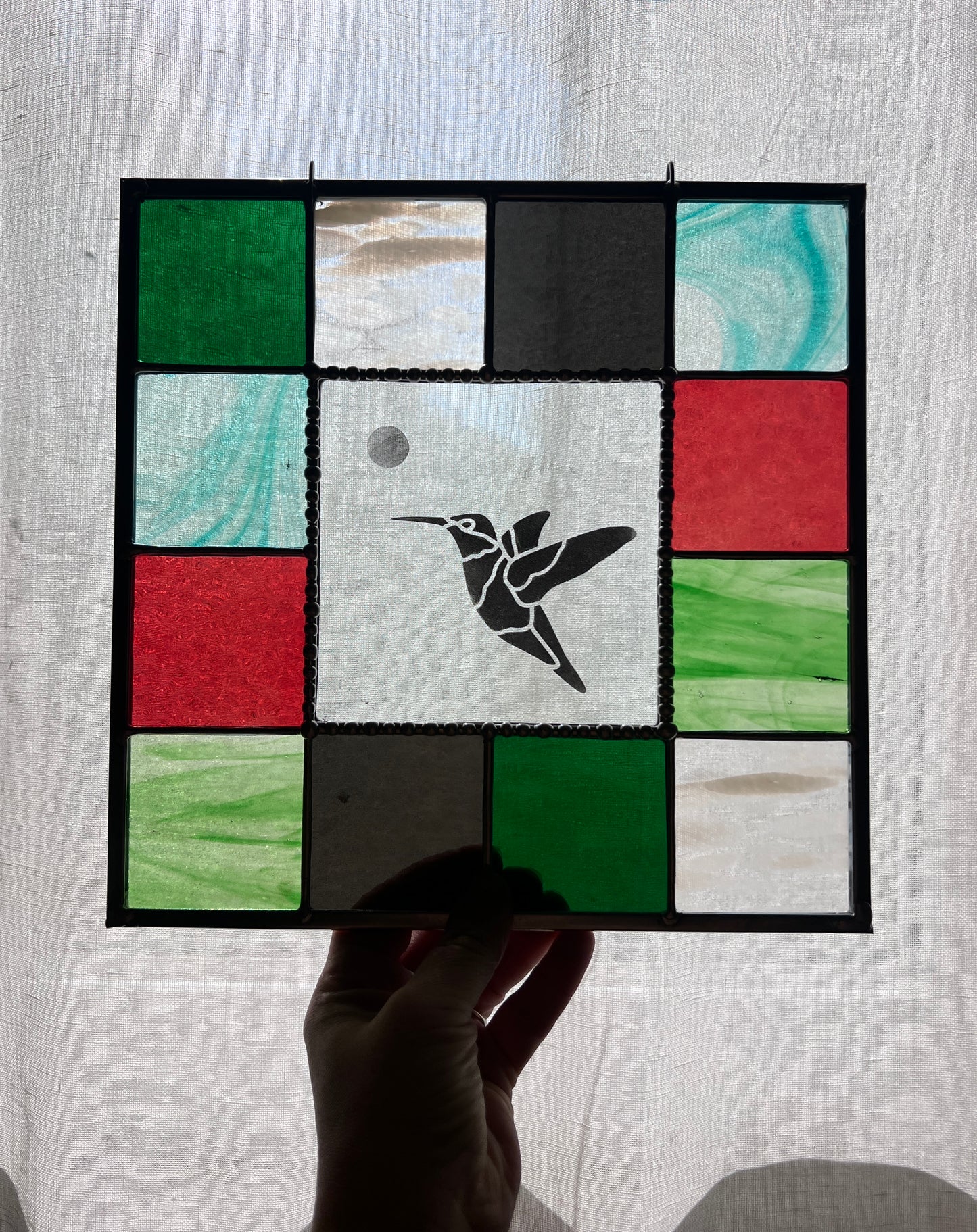 Etched Ruby Throated Hummingbird Palette