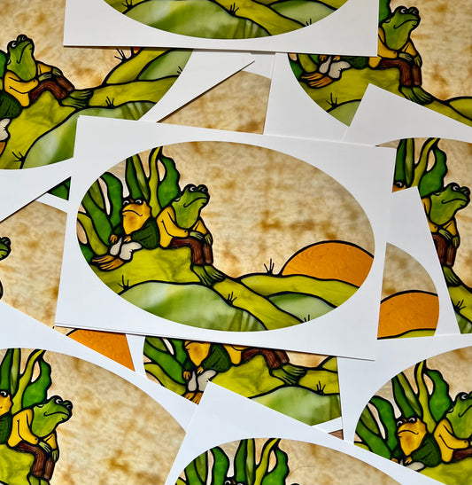 SECONDS / frog and toad sit and do nothing / ART PRINT