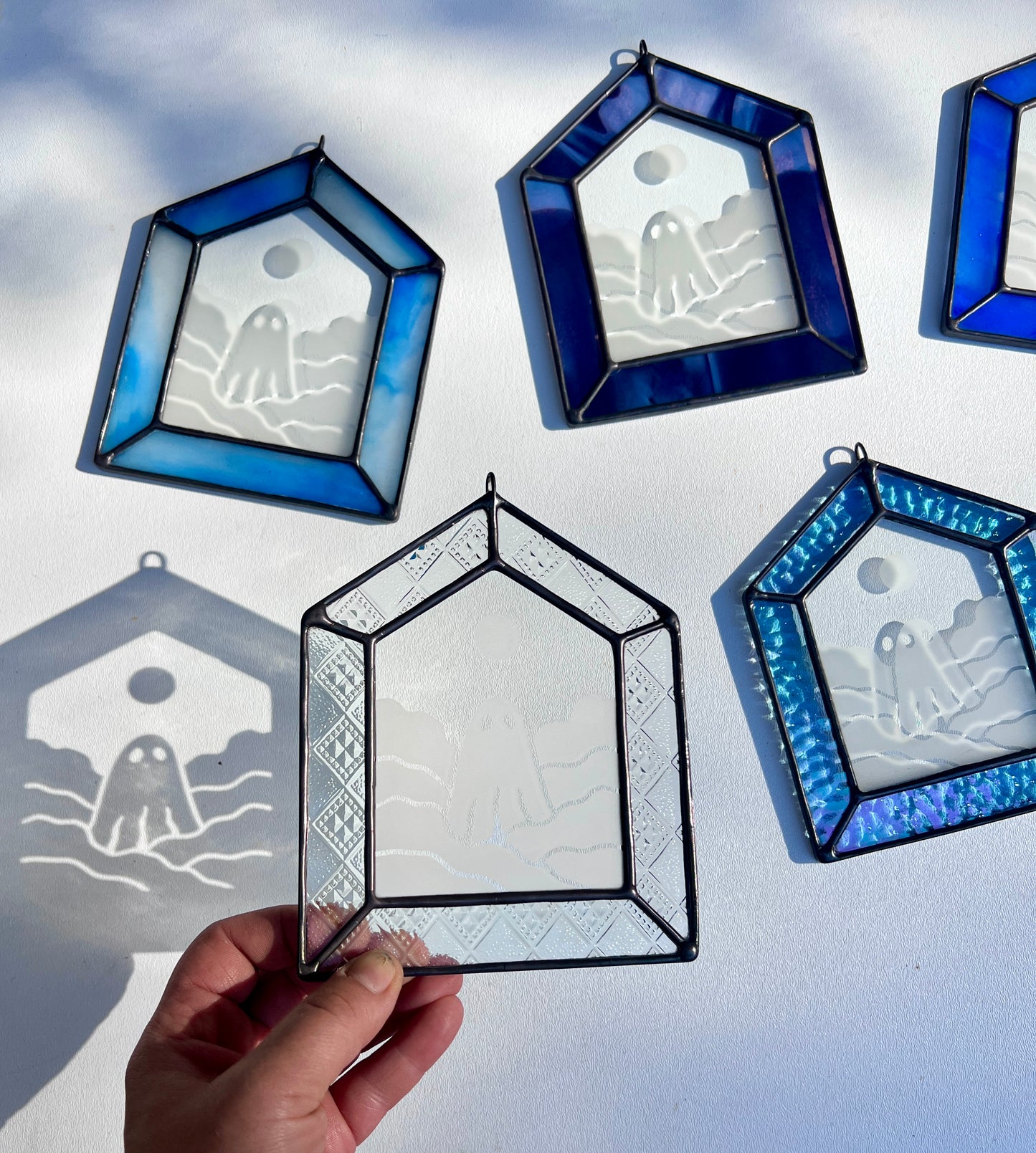 Cloudy Houses / multiple colors / READY TO SHIP