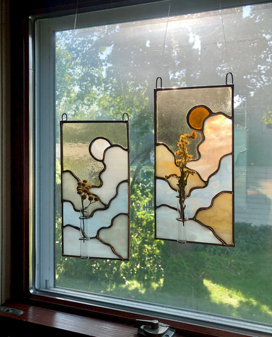 Summer Sun and Winter Moon Bud Vases